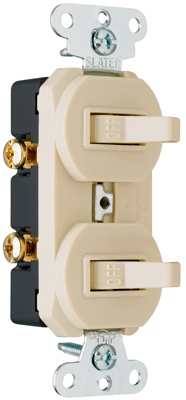 690IGCCC5 Combination Switch, 1 -Pole, 15 A, 120/277 V, Ivory