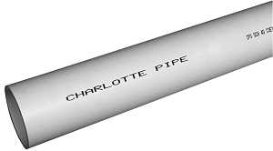 PVC 04300 0600 Pipe, 3 in, 10 ft L, SCH 40 Schedule, PVC, White