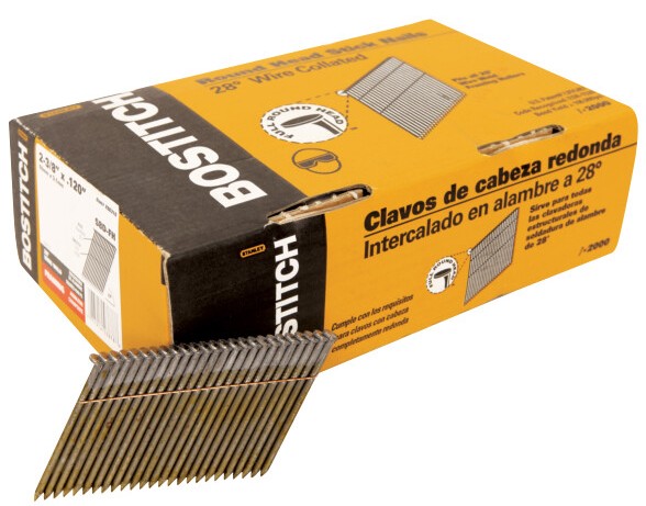S8D-FH Framing Nail, 2-3/8 in L, Metal, Round Head, Smooth Shank, 2,000 Count, 28 deg