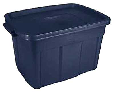 RMRT250002 Roughtote Storage Box, 25 gal Volume, Blue, 28.8 in L, 19.7 in W, 16-1/2 in H