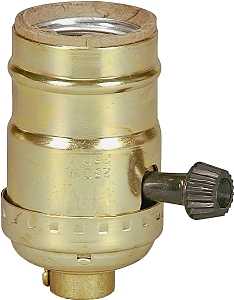 D4410 Lamp Holder, 240 VAC, 250 W, Aluminum Housing Material, Brass