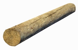 2 in x 2 in x 6.5 ft, Southern Pine, No Grade, Pressure Treated (CCA), Round