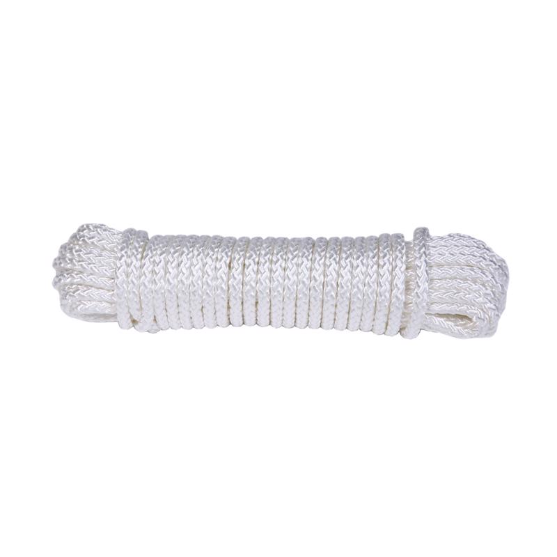 5231025 Rope, 50 ft L, 5/16 in, 175 lb Working Load, Nylon, White
