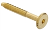 881670 Binding Post Screw, 1/4-20 Thread, 70 mm L, Coarse Thread, Flat Head, Steel, Brass