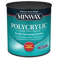 Polycrylic 63333444 Protective Finish, Gloss, Clear, Liquid, 1 qt, Can