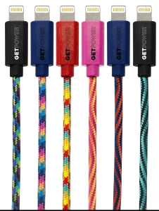 GP-XL-BRD-L USB Cable, Nylon Sheath, Assorted Sheath, 10 ft L