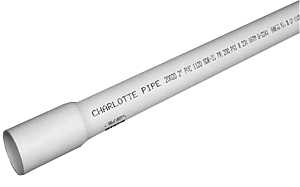 PVC 20020B 0600 Sewer and Drain Pipe, 2 in, 20 ft L, SCH 40, SDR 21 Schedule, PVC