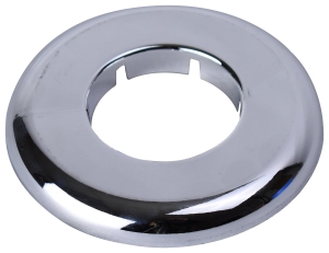 PP857-12 Split Floor and Ceiling Plate, 3 in OD, For: 1-1/4 in Iron Pipes, Plastic, Chrome