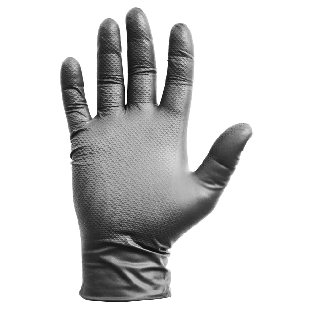 27502-16 Disposable Gloves, L, Nitrile, Gray