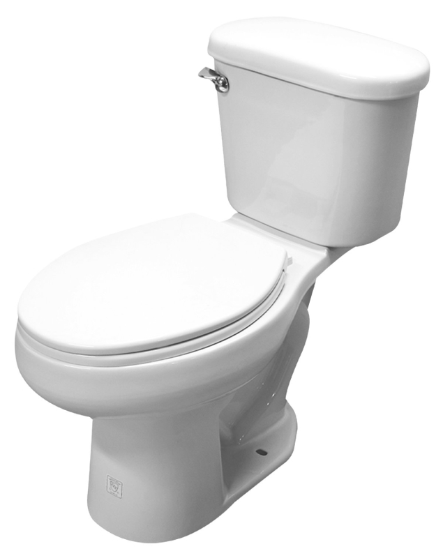 J6052011120 Toilet, Elongated Bowl, 1.28 gpf Flush, 16-1/2 in H Rim, White