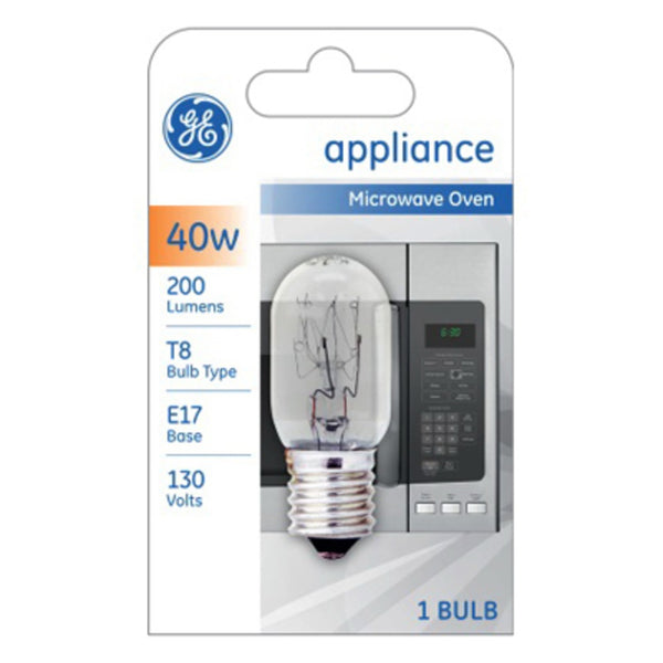 84081 Incandescent Bulb, 40 W, T8 Lamp, E17 Lamp Base, 200 Lumens, 1200 hr Average Life