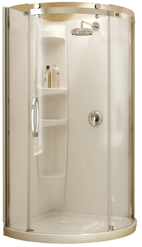 105753-000-001-00 Olympia Shower Panel, 36 in L, 36 in W, 78 in H, Acrylic, Direct-to-Stud Installation, White
