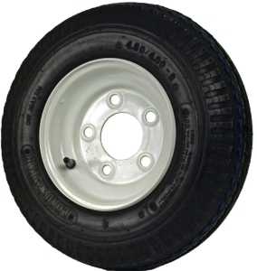 MARTIN WHEEL DM408B-5I Trailer Tire Assembly, 480-8 Tire, 21 in Dia Tire, K371 Tread, Rubber Tire