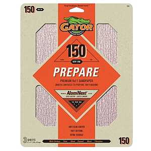 7264 Premium Sandpaper, 9 in W, 11 in L, 150 Grit, Medium, Latex Backing