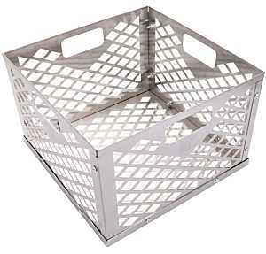 5279338P04 Charcoal Firebox Basket, Stainless Steel, Silver