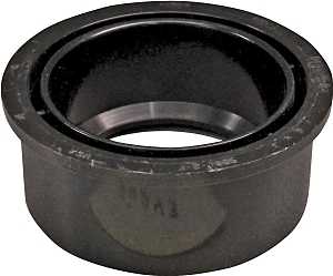 102752BC Reducing Pipe Bushing, 2 x 1-1/2 in, Spigot x Hub, ABS, Black, SCH 40 Schedule