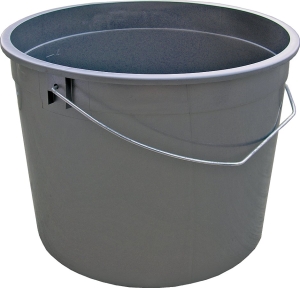 1605 Utility Bucket, 5 qt Capacity, Plastic, Silver