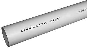 PVC 04112 0600 Pipe, 1-1/2 in, 10 ft L, SCH 40 Schedule, PVC