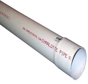 PVC 30030 0600 Sewer and Drain Pipe, 3 in, 10 ft L, PVC, White