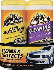 18779 Combo Original Protectant and Cleaning Wipes, Citrus, Leather, Woody, 25-Wipes