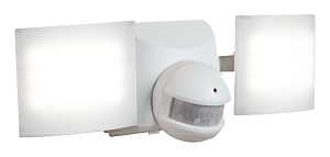 HALO MSLED600W Solar Powered Twin Head Flood Light, 50 W, 2-Lamp, LED Lamp, Cool White Light, 680 Lumens