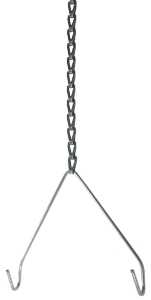 HBAYC-8-U V-Hangers Chain and S-Hook, Hook Style, Metal, For: Metalux HBL High Bay Fixtures