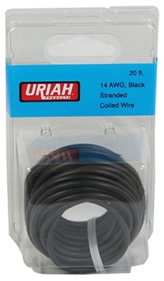 55667133/14-1-11 Electrical Wire, 14 AWG Wire, 25/60 VAC/VDC, Copper Conductor, Black Sheath, 17 ft L