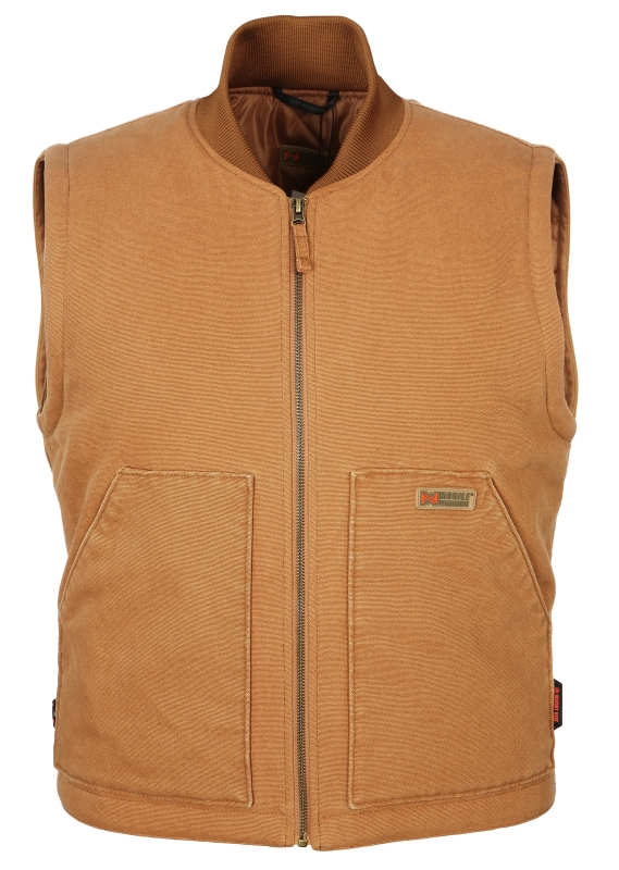 MJ19M17-3XL Vest, 3XL, Polyester, Khaki, Zip Closure