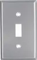 93071-BOX1 Wallplate, 4-1/2 in L, 2-3/4 in W, 1-Gang, Stainless Steel, Clear, Satin