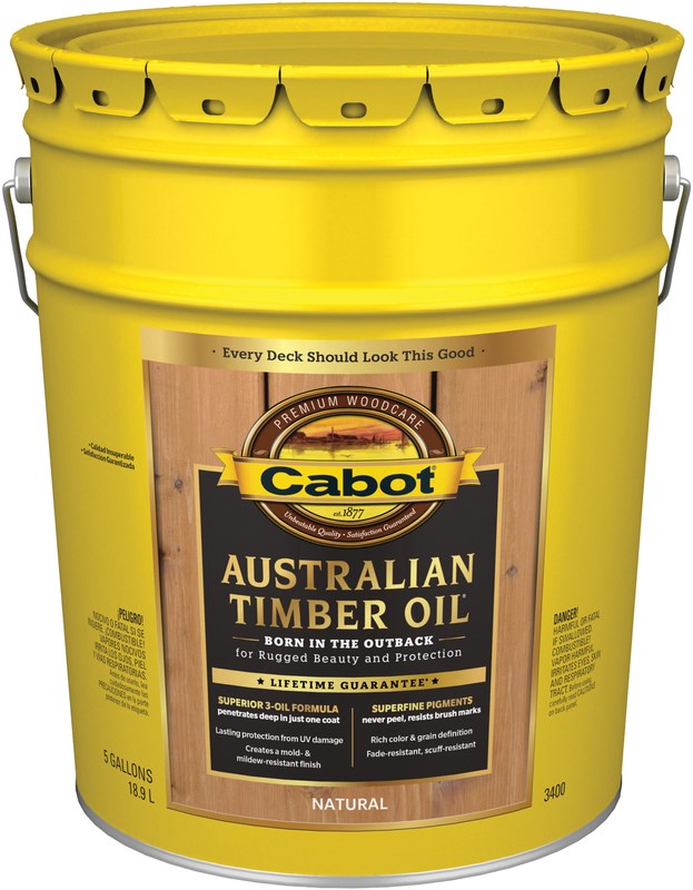 140.0003400.008 Australian Timber Oil, Natural, Liquid, 5 gal, Pail