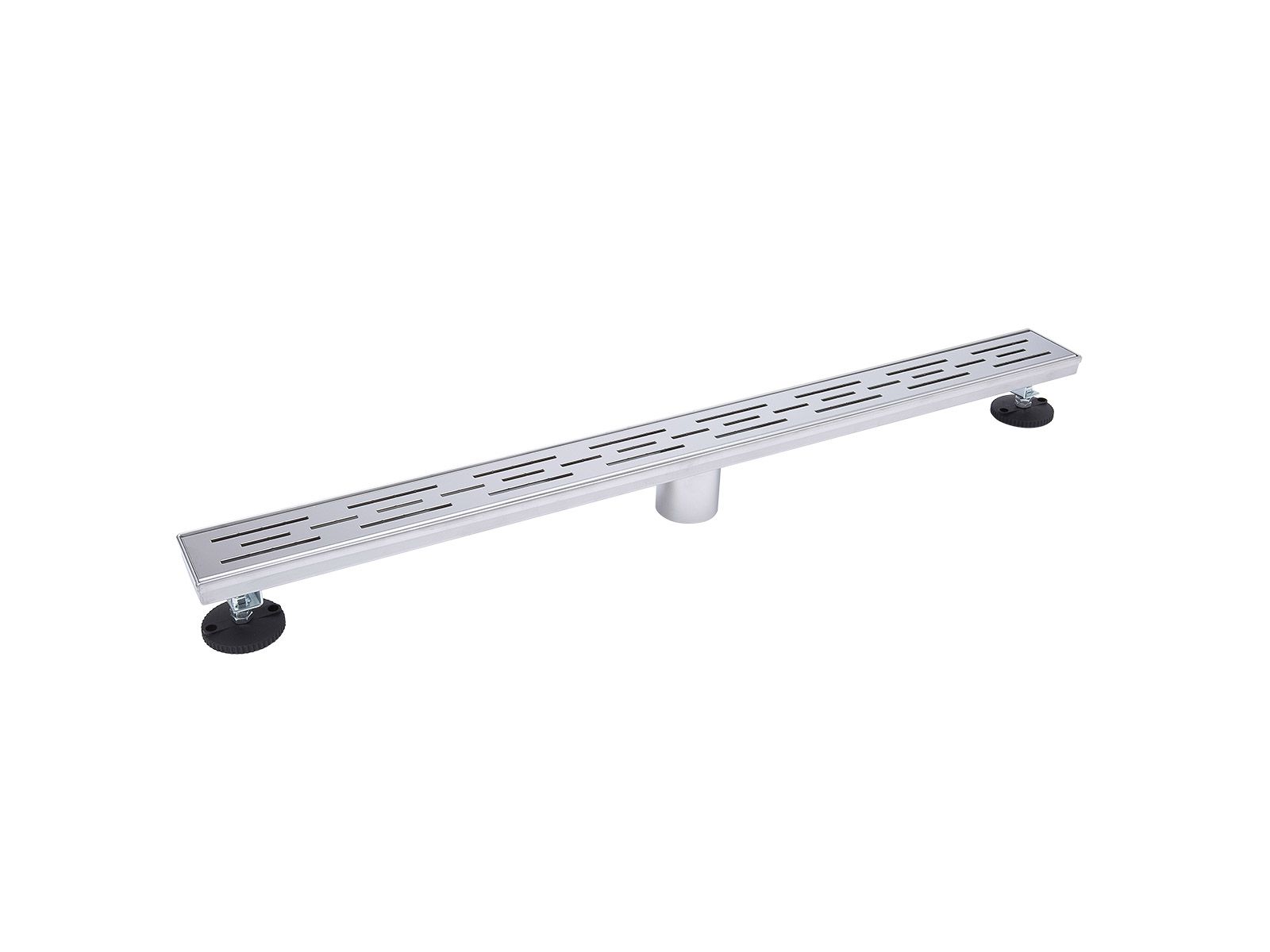 133-008G01 Linear Shower Drain, Stainless Steel, Silver, Brushed Nickel, 24 in L x 3-1/2 in W Dimensions