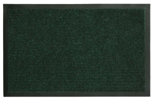 27393 Ribbed Utility Mat, 28 in L, 18 in W, Polypropylene Rug, Green