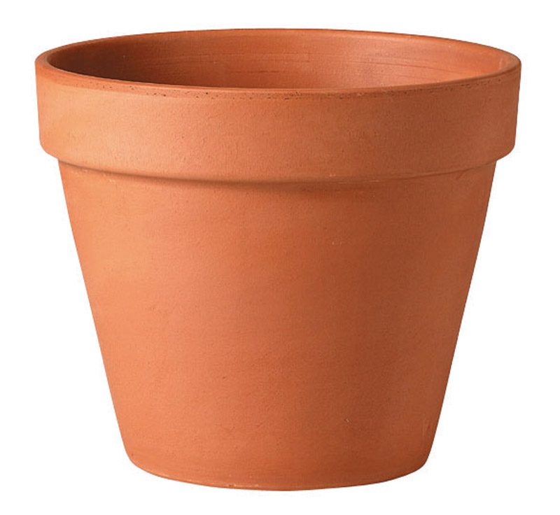 01160PZ Planter, 6 in Dia, 5.7 in H, Round, Traditional Design, Clay, Terracotta