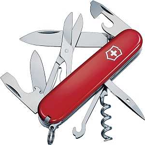 1.3703.B1-X1 Swiss Army Knife, 13-Function, Plastic/Stainless Steel, Red