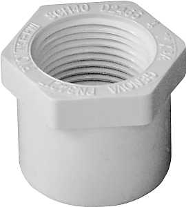 438131BC Reducing Bushing, 1 x 3/4 in, Spigot x FIP, PVC, SCH 40 Schedule