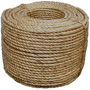 30-006 Rope, 3/4 in Dia, 600 ft L, 972 lb Working Load, Manila, Brown