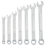CMMT21086 Wrench Set, 7-Piece, Steel, Chrome Vanadium, Silver, Specifications: 12-Point