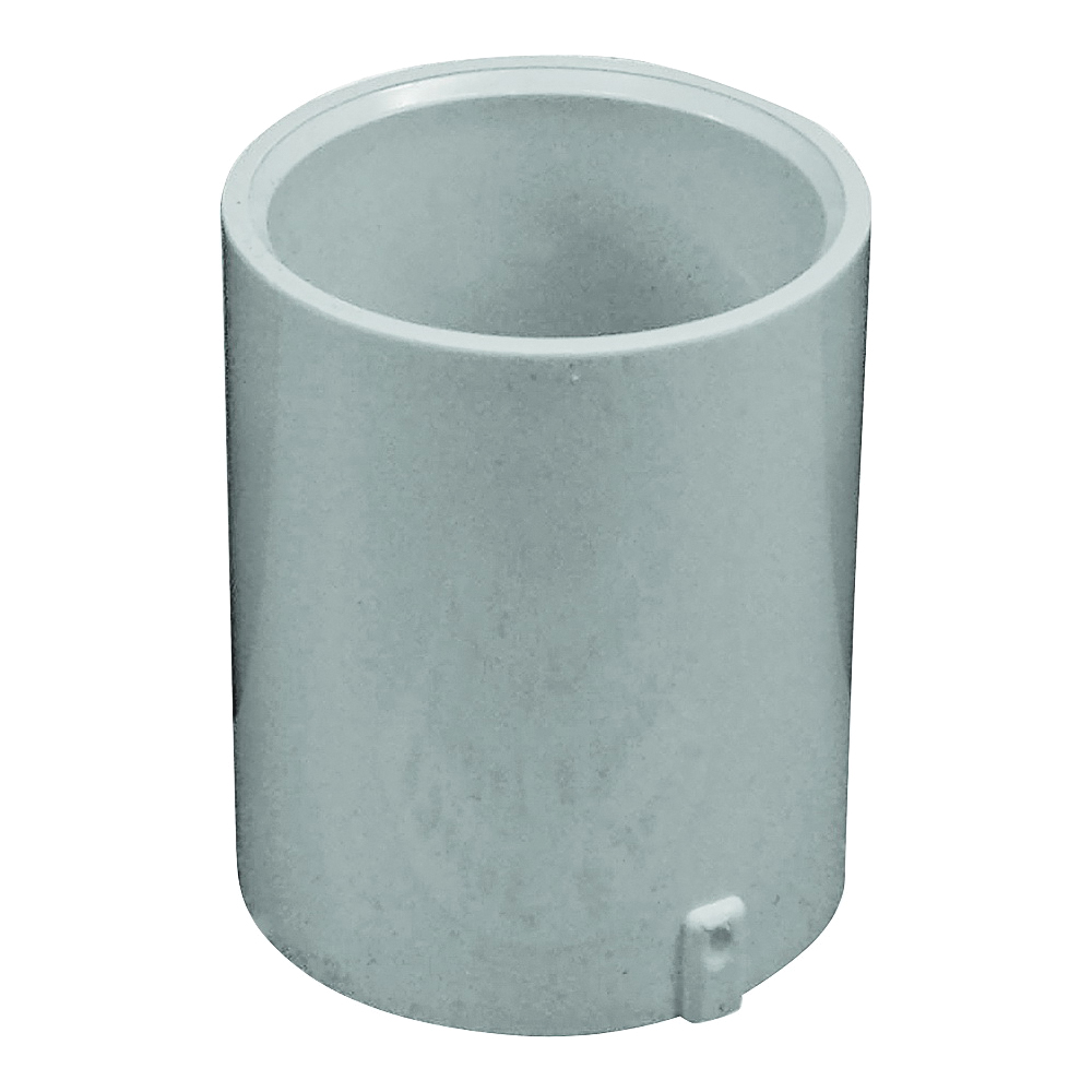 PVC02100C1000HA Pipe Coupling, 1 in, Slip, PVC, White, SCH 40 Schedule, 10 Pk