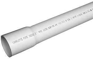 PVC 16015B 0600 Pipe, 1-1/2 in, 20 ft L, PVC, White