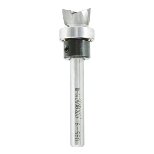 DR16560 Router Bit, 1/2 in Dia Cutter, 5/16 in L Cutting, 2-7/16 in OAL, 1/4 in Dia Shank, 2-Cutter