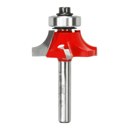 DR34114 Rounding Over Router Bit, 3/8 in Dia Cutter, 5/8 in L Cutting, 2-3/16 in OAL, 1/4 in Dia Shank