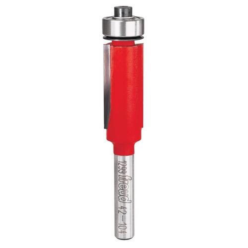 DR42104 Flush Trimming Router Bit, 1/2 in Dia Cutter, 1 in L Cutting, 2-13/16 in OAL, 1/4 in Dia Shank