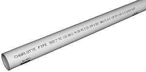 PVC 23155 0600HC Pipe, 1/2 in, 10 ft L, PVC