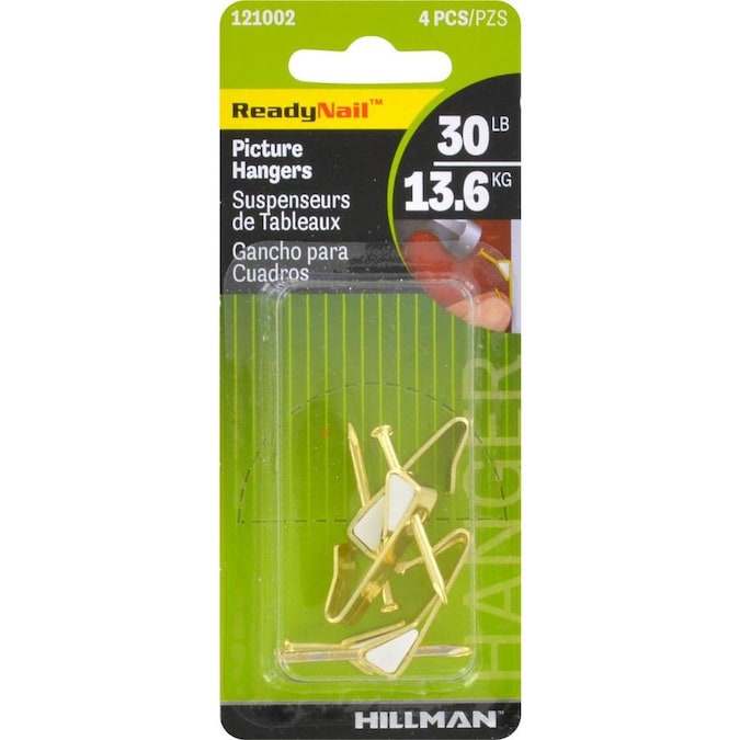 ReadyNail Conventional Picture Hanger 30lb Pack of 4