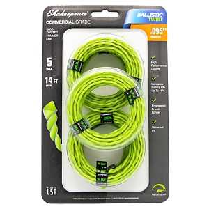 17461 Twisted Trimmer Line, 0.095 in Dia, 14 ft L