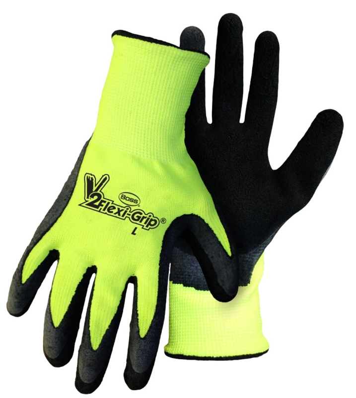 8412M-3 Gloves, Breathable, M, 12 in L, Polyester Glove, Fluorescent