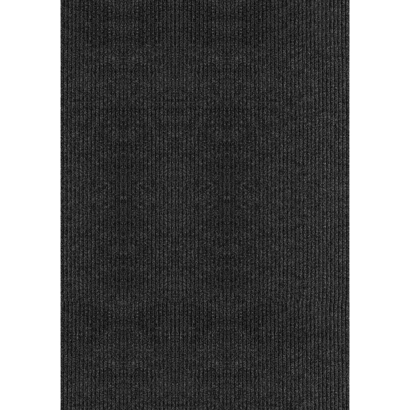 Platinum MT1004344EA Carpet, 45 in L, 36 in W, Runner, Ribbed Pattern, Polyester Rug, Charcoal