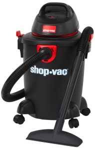 5985005 Wet/Dry Vacuum, 6 gal Vacuum, Cartridge, Dry, Foam Sleeve Filter, 3.5 hp, Black Housing