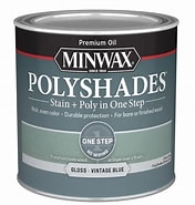 PolyShades 214944444 Interior Wood Stain, Gloss, Vintage Blue, Liquid, 0.5 pt