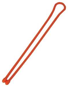 GT12-31-2R3 Twist Tie, 0.3 in W, 12 in L, Rubber, Bright Orange